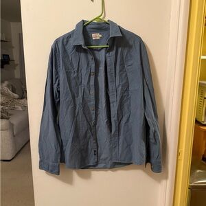 Faherty Stretch Corduroy Shirt in blue